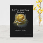 Let Your Light Shine Faith Card  カード (黄色い花)