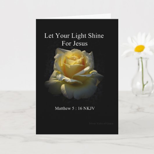 Let Your Light Shine Faith Card  カード (小さな植物)