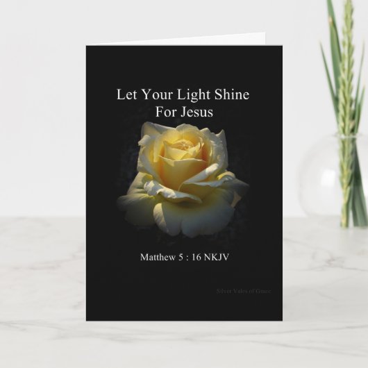 Let Your Light Shine Faith Card by Stan カード (正面)