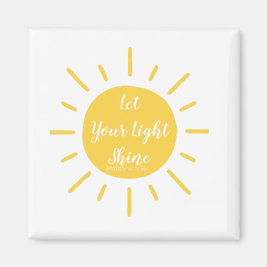 Let Your Light Shine Matthew 5:16マグネット マグネット (正面)