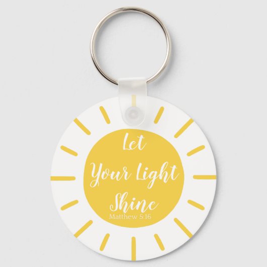 Let Your Light Shine Matthew 5:16 Keychain キーホルダー (正面)