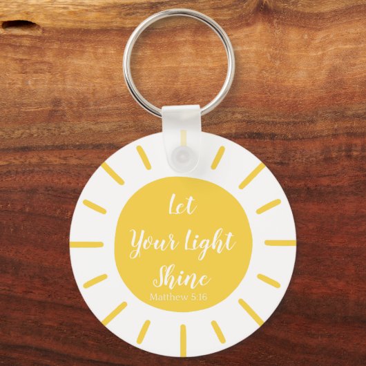 Let Your Light Shine Matthew 5:16 Keychain キーホルダー (裏面)