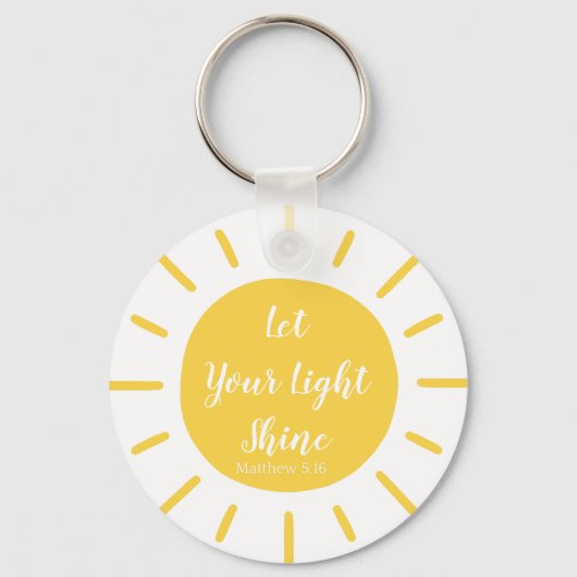Let Your Light Shine Matthew 5:16 Keychain キーホルダー (裏面)