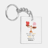 "Let Your Mind Guide Your Heart – Inspirational Ke キーホルダー (正面左)