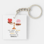 "Let Your Mind Guide Your Heart – Inspirational Ke キーホルダー (裏面)