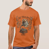 Let Your Soul Sing - Vintage Gramophone  Tシャツ (正面)