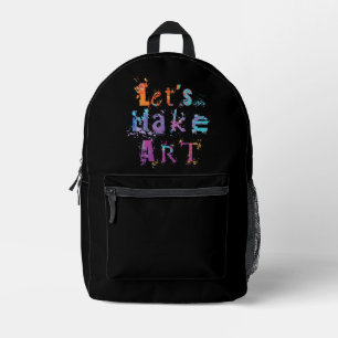 Letes Make Art先生クリエイティブ プリントバックパック