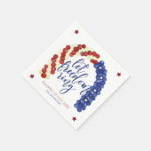 LetFreedomリングや輪 |7月4日パーティー スタンダードカクテルナプキン (角)