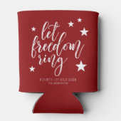 LetFreedomリングや輪 |7月4日パーティーCan Coole 缶クーラー (裏面)