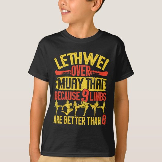 Lethweiインストラクターアートオブ九肢ビルマボクシングM Tシャツ (正面)