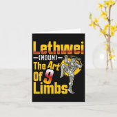 Lethwei （名詞）ミャンマーのミャンマーの9つの手足の芸術 カード (黄色い花)