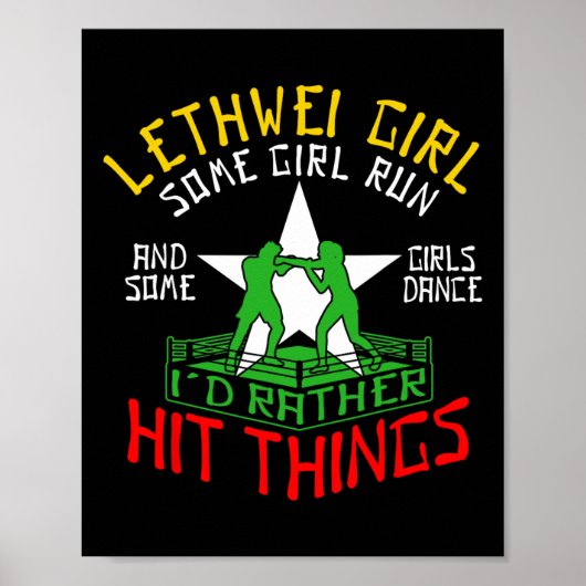 Lethwei Girl Burmeseボクシング女性ミャンマーボクサー ポスター (正面)