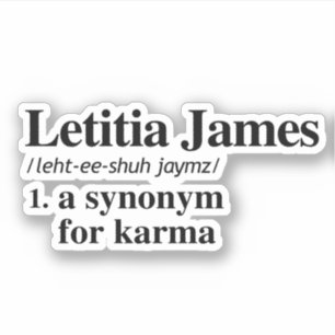 Letitia James定義:カルマの同義語 シール
