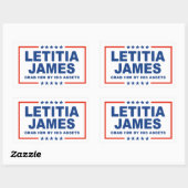 Letitia James – 彼の資産で彼を掴む 長方形シール (シート)