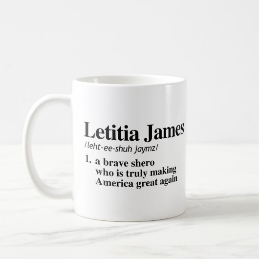 Letitia James Definition – 勇敢なシェロ コーヒーマグカップ (左)
