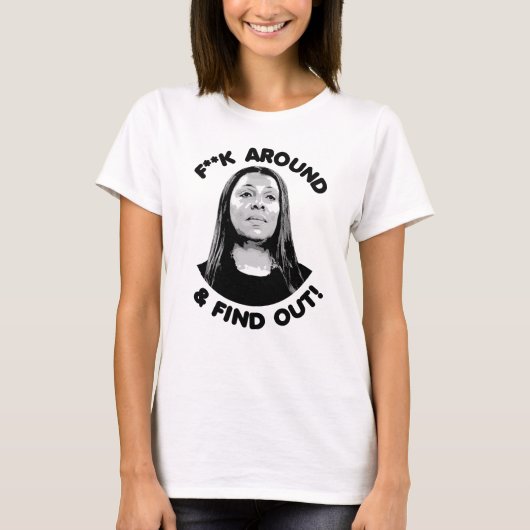 Letitia James - FとのまわりにFind Out Tシャツ (正面)