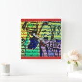 #LetLizSpeak スクエア壁時計 (ホーム)