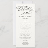 Let'sのメ食べニュー結婚・カード 招待状 (正面)