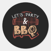 LetsパーティーとBbqバーベキューリブ ラウンドシール (正面)