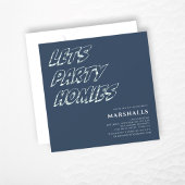 Letsパーティーモダン10代のタイポグラフィ招待状 招待状