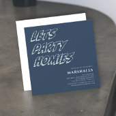 Letsパーティーモダン10代のタイポグラフィ招待状 招待状