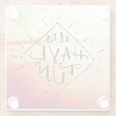 lets楽しい時を過します ガラスコースター (裏面)