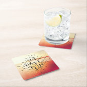 lets楽しい時を過します スクエアペーパーコースター (インサイチュ)