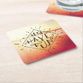 lets楽しい時を過します スクエアペーパーコースター (アングル)