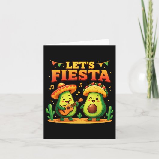 Lets おもしろい Fiesta Avocado & Tacos Cinco De May カード (正面)
