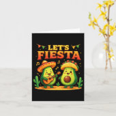 Lets おもしろい Fiesta Avocado & Tacos Cinco De May カード (黄色い花)