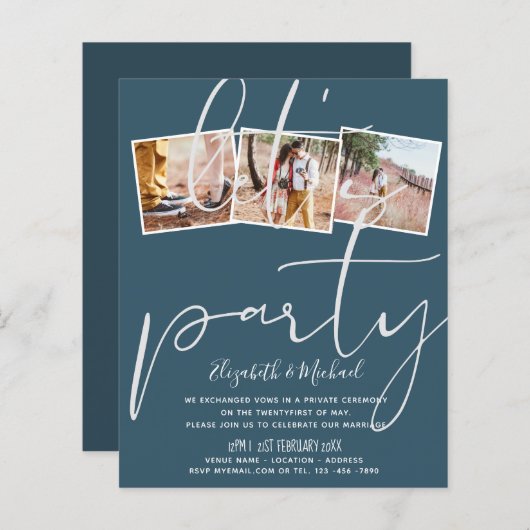 Let's パーティー披露宴の告知が駆け落ち (正面/裏面)