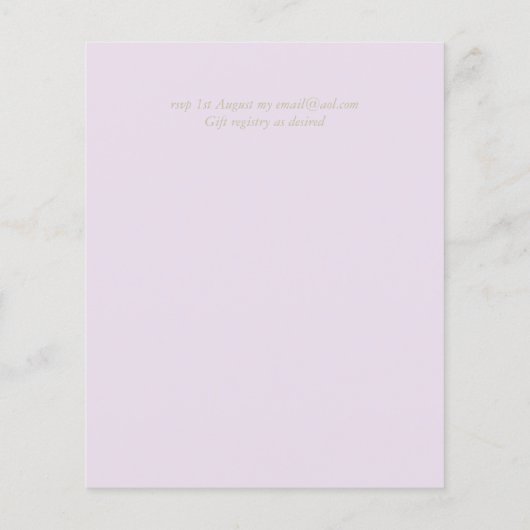 Let's パーティー披露宴の告知が駆け落ち (裏面)