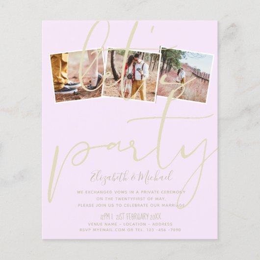 Let's パーティー披露宴の告知が駆け落ち (正面)