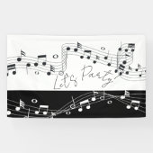 Let's パーティー音楽テーマの屋内/屋外バナー 横断幕 (横)