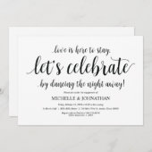 lets、婚約パーティの招待祝います 招待状 (正面/裏面)