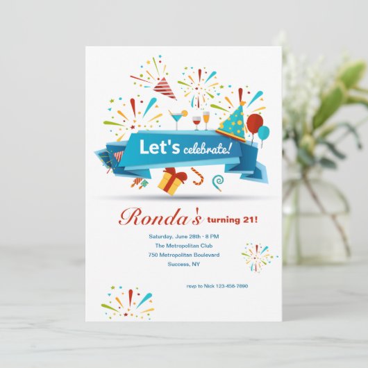 Let's 祝 Birthday Party 招待状 (スタンド正面)