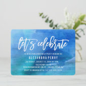 Let's 祝 Birthday Party |水色（青） 招待状 (スタンド正面)