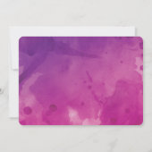 Let's 祝 Birthday Party |紫色の水彩 招待状 (裏面)