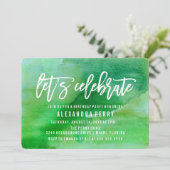 Let's 祝 Birthday Party |緑の水色 招待状 (スタンド正面)