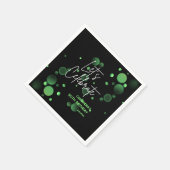 Let's 祝 Green《写真》ぼけ味グラディエント誕生日 スタンダードカクテルナプキン (角)