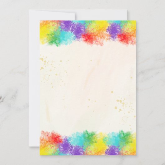 Let's 絵を描 Birthday Party – アート誕生日 招待状 (裏面)