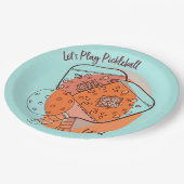 Let's 遊 Pickleball Y'allパーティー紙プレート ペーパープレート (アングル)