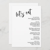 Let's 食べ結婚メニュー メニュー (正面/裏面)