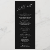 Let's 食べ Blackのメニューシンプルエレガントに結婚よるLet's Menu メニュー (正面)