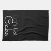 Let's 食べ Cake White Script キッチンタオル (横)