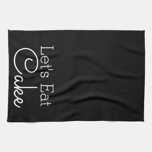 Let's 食べ Cake White Script キッチンタオル (横)