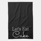 Let's 食べ Cake White Script キッチンタオル (縦)