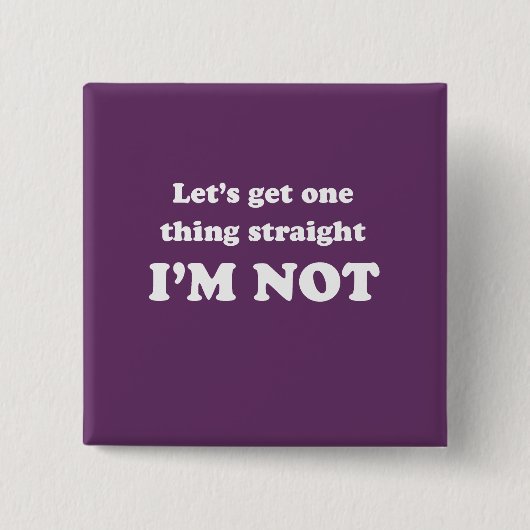 lets 1つの事をまっすぐ得ます 缶バッジ (正面)