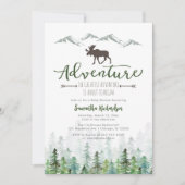 Let's Adventure Begin Forest Baby Shower 招待状 (正面)