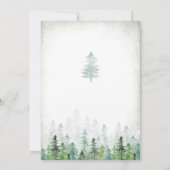 Let's Adventure Begin Forest Baby Shower 招待状 (裏面)